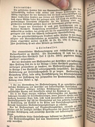 "Der Truppenarzt" datiert 1936, 78 Seiten, DIN A5