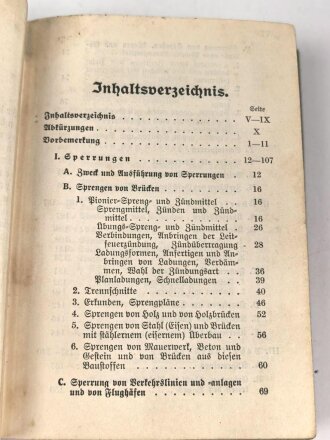H. Dv. 316 "Pionierdienst aller Waffen" datiert 1936, 428 Seiten, kleinformat
