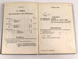 "Das Kommandobuch - Ererzierregiement für die Infanterie" datiert 1915, 198 Seiten, kleinformat
