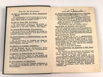 "Das Kommandobuch - Ererzierregiement für die...