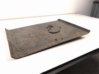 1.Weltkrieg Grabenschild. Gereinigter Fundzustand mit resten des Originallack. Aus alter Sammlung.