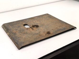 1.Weltkrieg Grabenschild. Gereinigter Fundzustand mit resten des Originallack. Aus alter Sammlung.