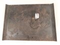 1.Weltkrieg Grabenschild. Gereinigter Fundzustand mit resten des Originallack. Aus alter Sammlung.