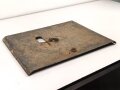 1.Weltkrieg Grabenschild. Gereinigter Fundzustand mit resten des Originallack. Aus alter Sammlung.