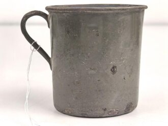 1.Weltkrieg Trinkbecher, emaillierte Ausführung, datiert 1918