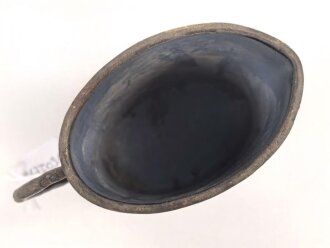 1.Weltkrieg Trinkbecher, emaillierte Ausführung, datiert 1918
