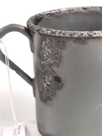 1.Weltkrieg Trinkbecher, emaillierte Ausführung, datiert 1916, gereinigt