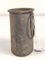1.Weltkrieg Trinkbecher, Ausführung in Eisenblech, datiert 1916, ungereinigtes Stück
