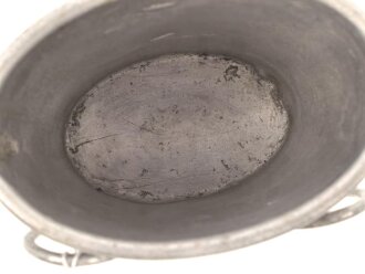 1.Weltkrieg Trinkbecher, Ausführung in Aluminium, undatiertes Kammerstück I.R.135