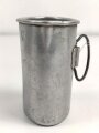 1.Weltkrieg Trinkbecher, Ausführung in Aluminium, datiert 1914, ein Bügel fehlt
