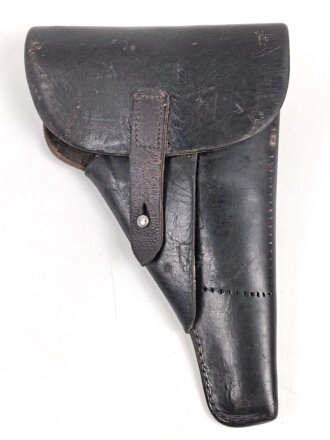 Pistolentasche P38 Wehrmacht. Ohne Herstellerstempel, das Magazinfach abgetrennt., Verschlussriemen erneuert
