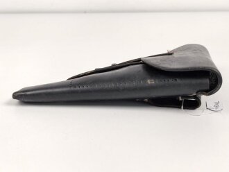 Pistolentasche P38 Wehrmacht. Ohne Herstellerstempel, das Magazinfach abgetrennt., Verschlussriemen erneuert