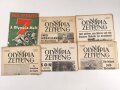 Olympiade 1936 Berlin, sechs Zeitungen zum Thema