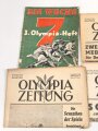 Olympiade 1936 Berlin, sechs Zeitungen zum Thema