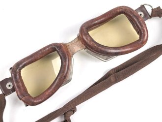 Alte Motorrad oder Fliegerbrille. Alter und Herkunft unbekannt.