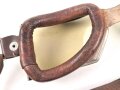 Alte Motorrad oder Fliegerbrille. Alter und Herkunft unbekannt.