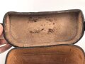 Koppeltasche für Sanitätspersonal. Geschwärztes Leder, keine Markierungen