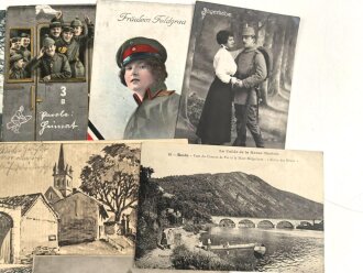 Kaiserreich und 1. Weltkrieg, 10 Stück Ansichtskarten
