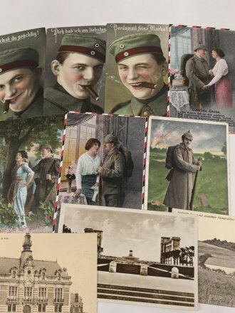 Kaiserreich und 1. Weltkrieg, 10 Stück Ansichtskarten