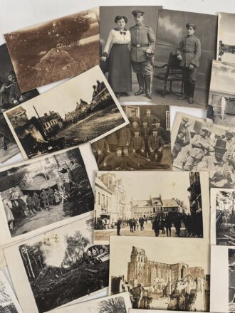 1.Weltkrieg, Konvolut 50 Fotos, meist im Postkartenformat