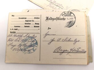 1.Weltkrieg, Konvolut Feldpost eines Artilleristen, insgesamt 45 Belege