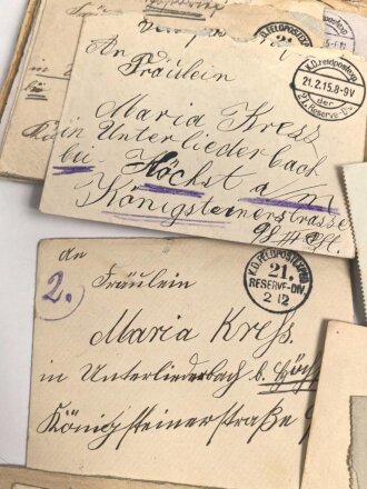 1.Weltkrieg, Konvolut Feldpost eines Infanteristen ,...