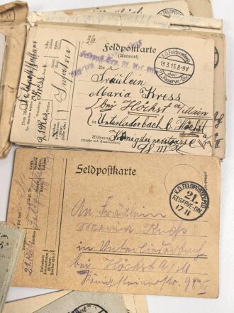 1.Weltkrieg, Konvolut Feldpost eines Infanteristen , insgesamt 33 Belege