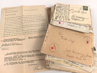 Konvolut Feldpost eines im Juli 1941 in Finnland gefallenen Infanteristen . Insgesamt knapp 100 Belege, davon einige Fotos sowie Anschreiben zum Thema Heldentod.