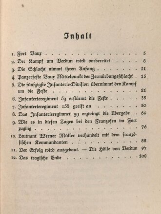 "Fort Vaux" Unter flatternden Fahnen. 123 Seiten, im Schutzumschlag