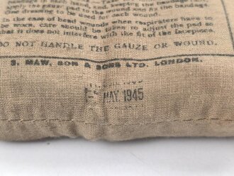 Großbritannien 2. Weltkrieg, Verbandspäckchen " First Field Dressing" datiert 1945