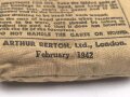 Großbritannien 2. Weltkrieg, Verbandspäckchen " First Field Dressing" datiert 1942