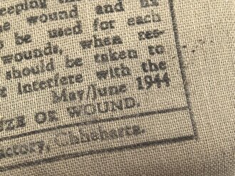 Großbritannien 2. Weltkrieg, Verbandspäckchen " First Field Dressing" datiert 1944