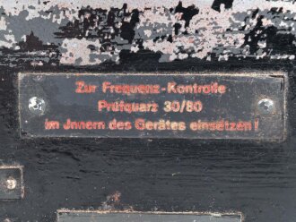 80 Watt Sender a  ( 80 W.S.a ) datiert 1943 ( für Panzerspähwagen und Schützenpanzer) überlackiertes Stück , ungereinigt,  Funktion nicht geprüf