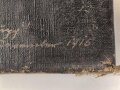 1.Weltkrieg, Ölbild auf Leinwand, einen Angehörigen der Kraftfahrtruppe darstellend. Maße 47 x 66cm, Signiert und datiert 1915
