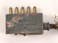 Handapparat für einen Feldfernsprecher 33 der Wehrmacht. Ungereinigt, die Kapseln fehlen