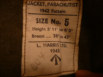 British Jacket, Parachutist 1942 Pattern