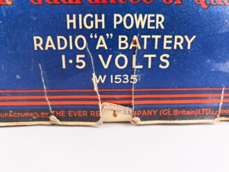 Großbritannien, " BEREC" High Power Radio " A" Battery W 1535. Maße etwa 8 x 23 x 17cm. Alter unbekannt, KEIN VERSAND NACH ÜBERSEE