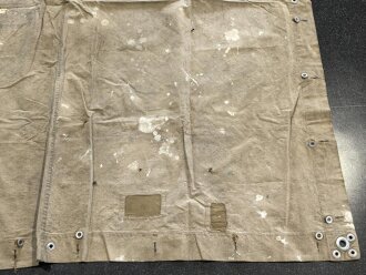 1.Weltkrieg, feldgraue Zeltbahn. Getragen, Farbflecken usw., datiert 1914
