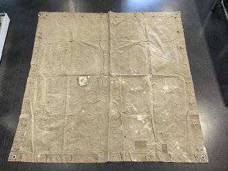 1.Weltkrieg, feldgraue Zeltbahn. Getragen, Farbflecken usw., datiert 1914