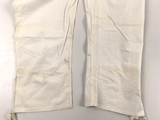 Weisse Unterhose für Mannschaften, vermutlich kaiserliche Marine. Ungestempelt, angeschmutzt