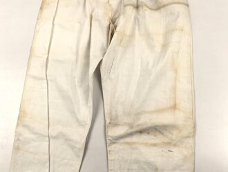 Weisse Unterhose für Mannschaften, vermutlich kaiserliche Marine. Ungestempelt, angeschmutzt
