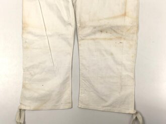 Weisse Unterhose für Mannschaften, vermutlich kaiserliche Marine. Ungestempelt, angeschmutzt