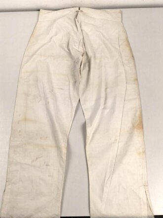 Weisse Unterhose für Mannschaften, vermutlich kaiserliche Marine. Ungestempelt, angeschmutzt