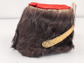 Preussen, Pelzmütze für Mannschaften im Husaren Regiment Nr.7. Aus alt und neuteilen zusamengebautes Stück