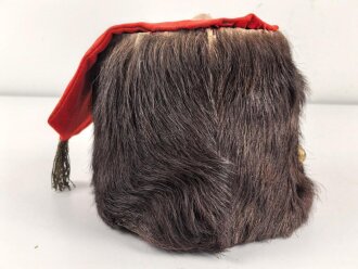 Preussen, Pelzmütze für Mannschaften im Husaren Regiment Nr.7. Aus alt und neuteilen zusamengebautes Stück