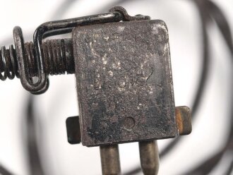 Luftwaffe Flak, Hörer mit Kopfband und Anschluss.  Gummi weich, ungereinigt.