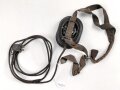 Luftwaffe Flak, Hörer mit Kopfband und Anschluss.  Gummi weich, ungereinigt.