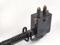 Luftwaffe Flak, Hörer mit Kopfband und Anschluss.  Gummi weich, ungereinigt.