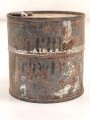 1. Weltkrieg, Dose " Kohlen für Scheinwerfer" ungeöffnet, Durchmesser etwa 80mm. Nicht gereinigt