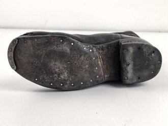 Einzelner Stiefel für Mannschaften der Wehrmacht. Ungereinigt, Sohlenlänge 27cm